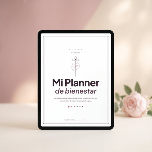 Mi Planner de Bienestar Aluna — cuaderno digital en tablet